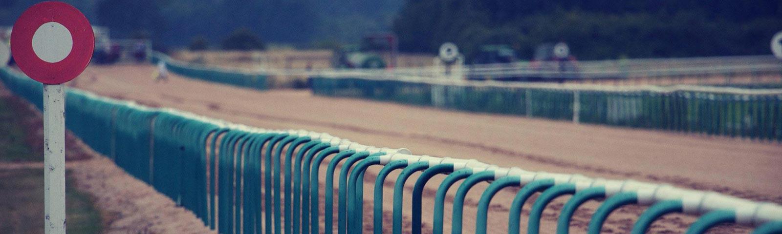 The finishing straight at Southwell Racecourse